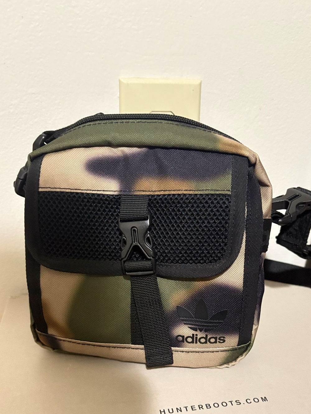 adidas Originals Green Camo Belt Bag with Black Trim